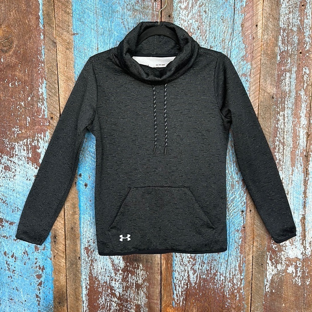 Under Armour Women's Charcoal Full Heather Novelty Funnel Neck Hoody Size XS